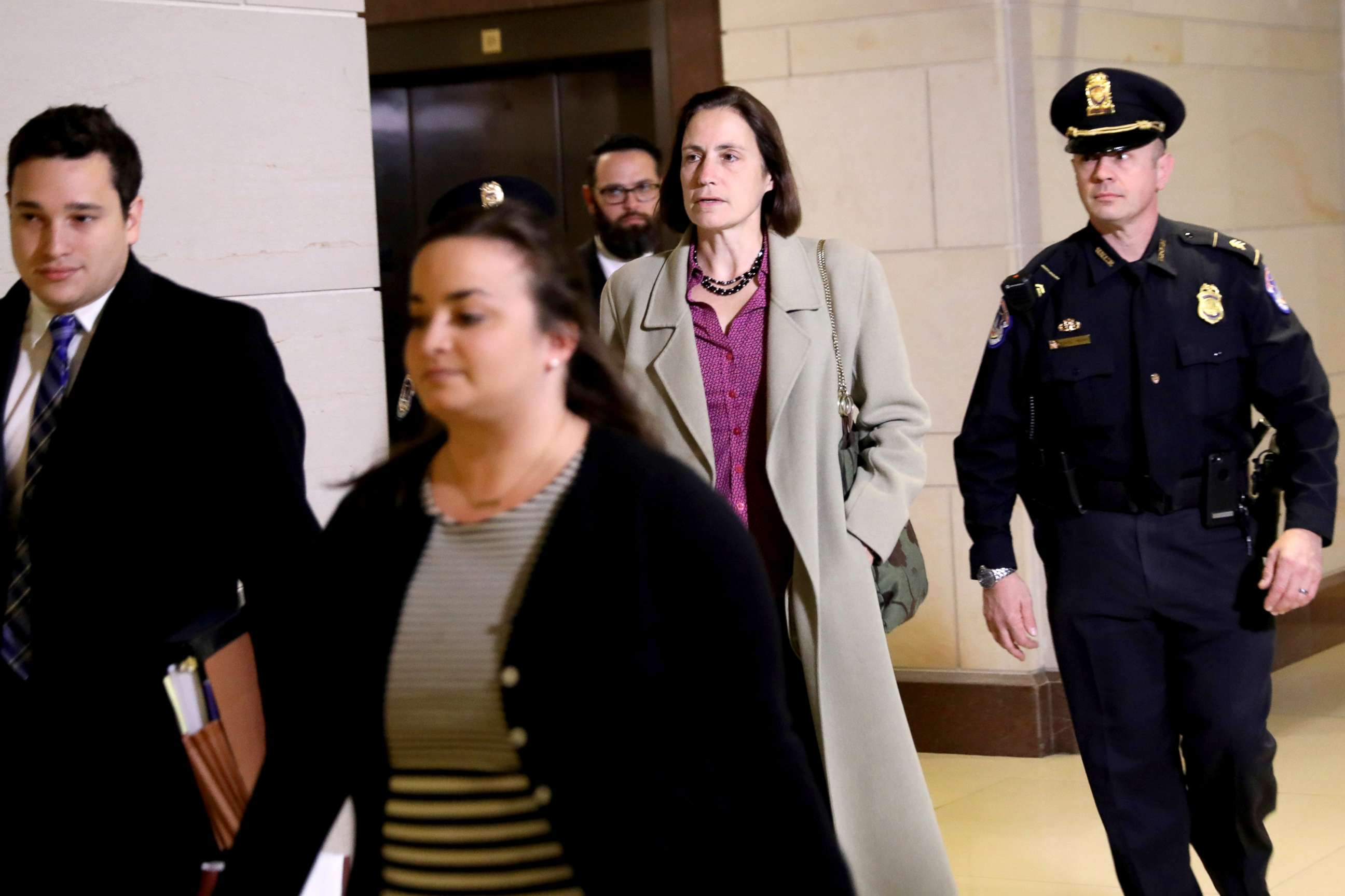 PHOTO: Fiona Hill, former senior director for European and Russian affairs on the National Security Council, arrives to testify in the House of Representatives impeachment inquiry into President Trump on Capitol Hill, Nov. 4, 2019.