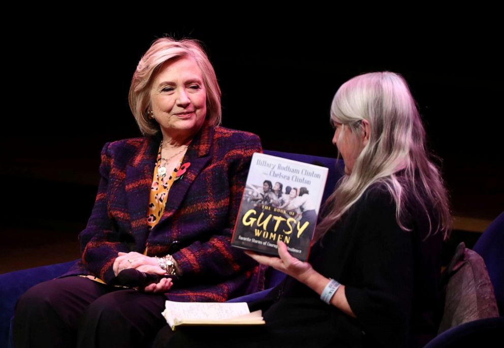 PHOTO: Former U.S. Secretary of State Hillary Clinton attends an event promoting "The Book of Gutsy Women" at the Southbank Centre in London, Nov. 10, 2019.