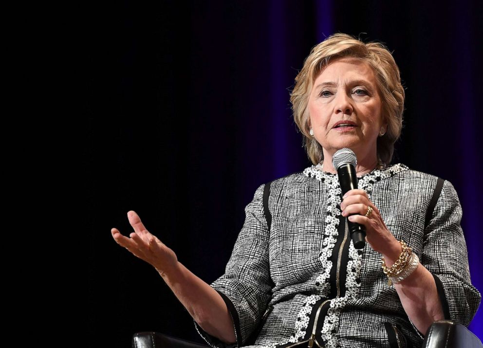 Former Secretary of State Hillary Clinton speaks during the BookExpo in New York, June 1, 2017.