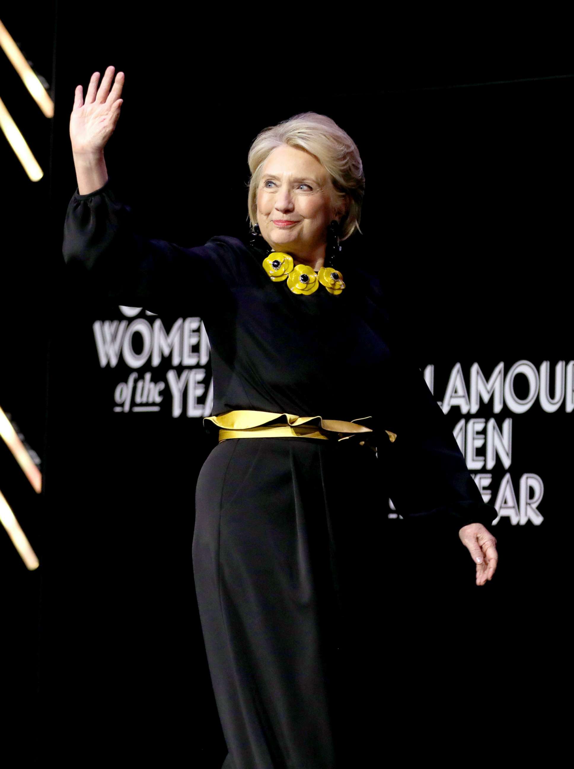 PHOTO: Hillary Clinton speaks at the 2018 Glamour Women Of The Year Awards: Women Rise, Nov. 12, 2018 in New York City.
