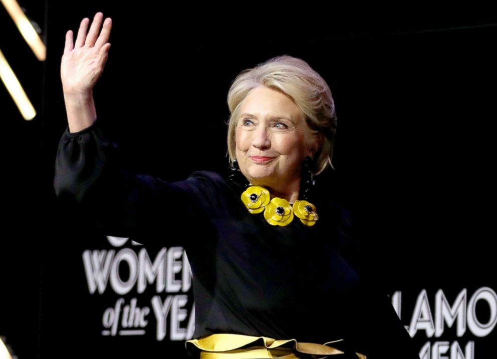 PHOTO: Hillary Clinton speaks at the 2018 Glamour Women Of The Year Awards: Women Rise, Nov. 12, 2018 in New York City.