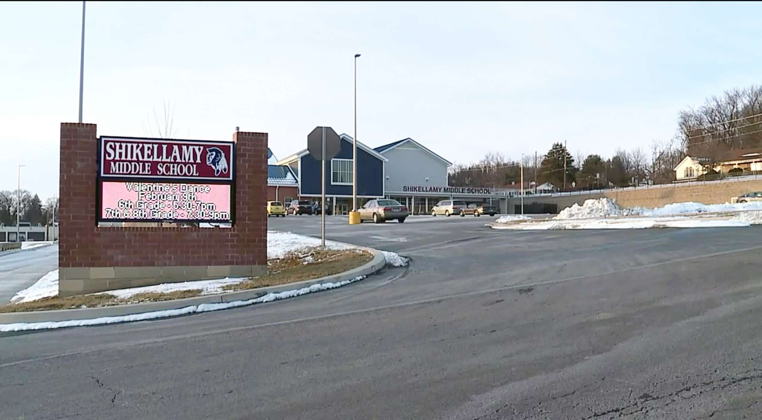 PHOTO: The entrance to Shikellamy Middle School is pictured in this image captured from video.