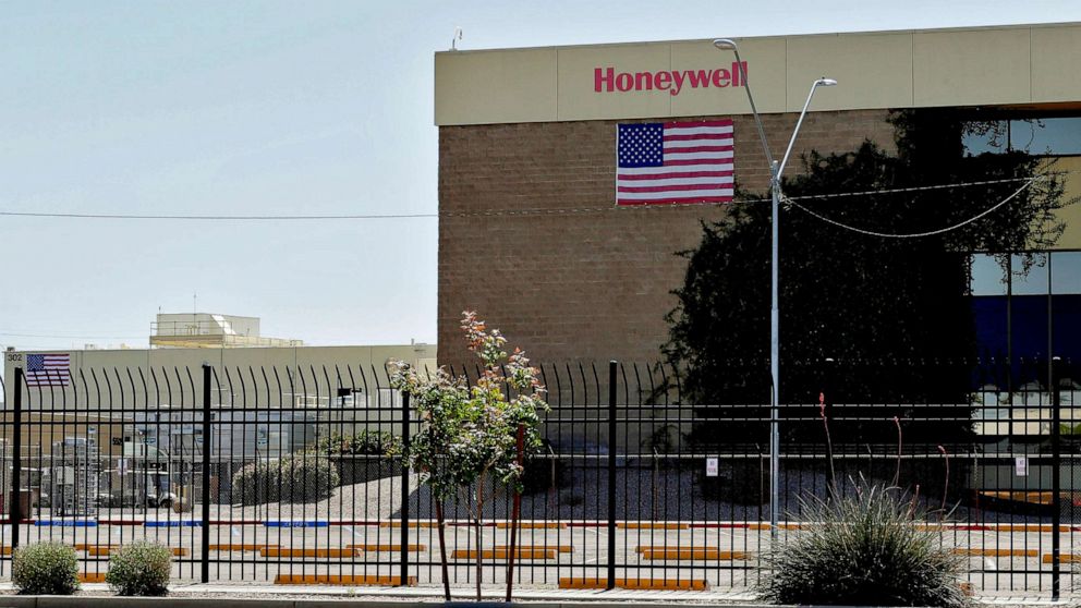 PHOTO: In this April 4, 2020, file photo, the Honeywell factory is shown in Phoenix.