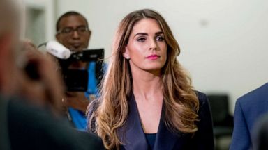 PHOTO: Former White House communications director Hope Hicks arrives for closed-door interview with the House Judiciary Committee on Capitol Hill in Washington, D.C., June 19, 2019.