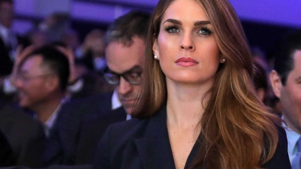 White House Communications Director Hope Hicks attends the World Economic Forum (WEF) annual meeting in Davos, Switzerland, Jan. 26, 2018. Barria