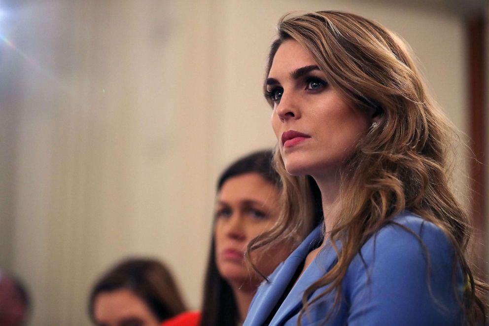 PHOTO: White House Communications Director Hope Hicks attends an event at the White House on Feb. 21, 2018, in Washington.