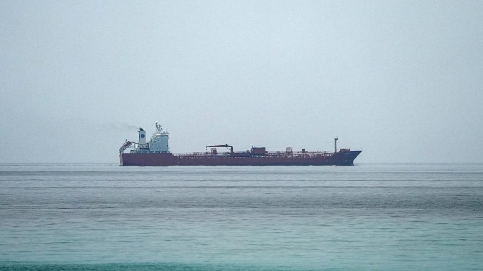 PHOTO: Oil tanker JORYA sails at the sea near the Omani coast, as seen from Musandam, Oman, June 25, 2026.
