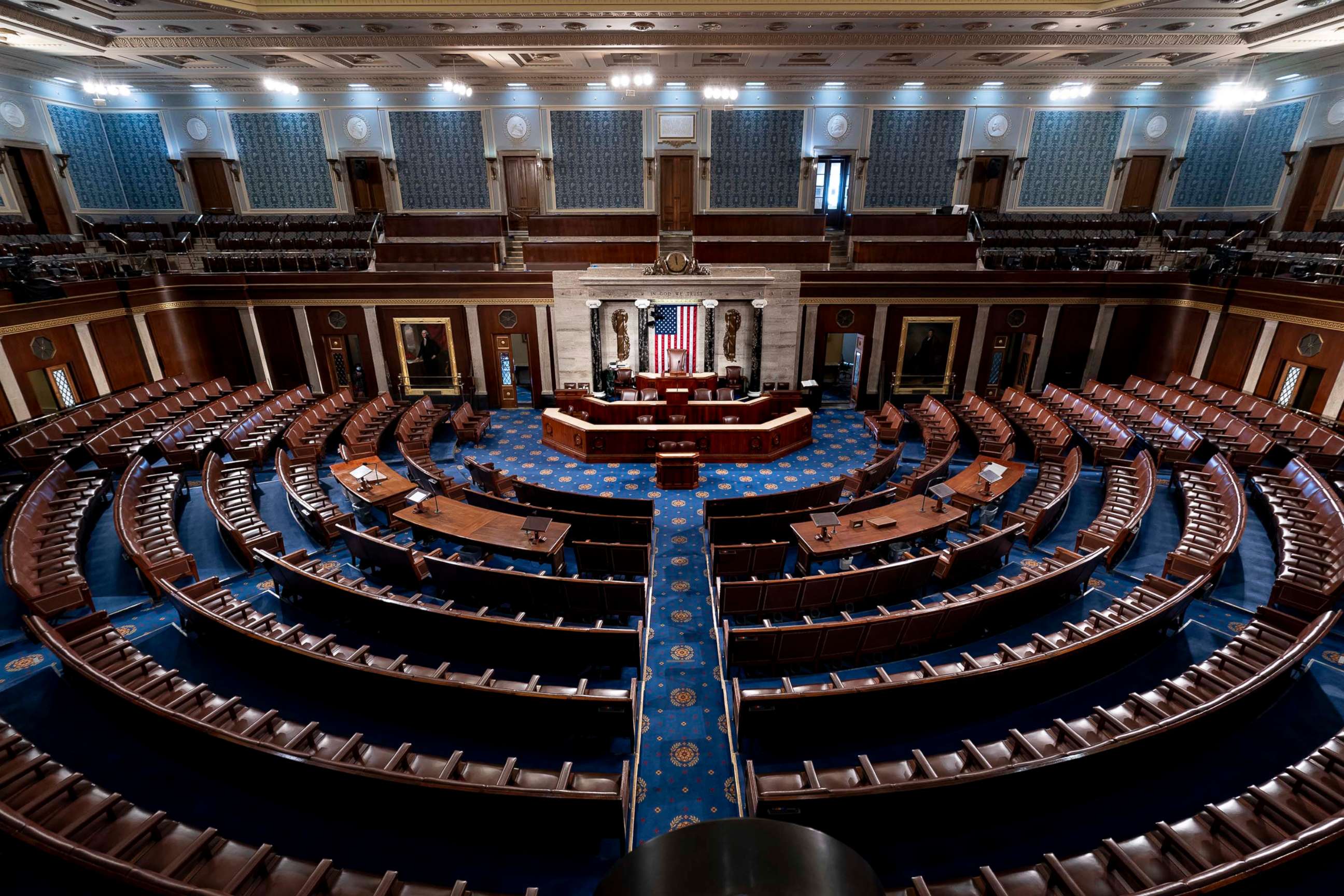 PHOTO: In this Feb. 28, 2022, file photo, the chamber of the House of Representatives is seen at the Capitol in Washington, D.C.