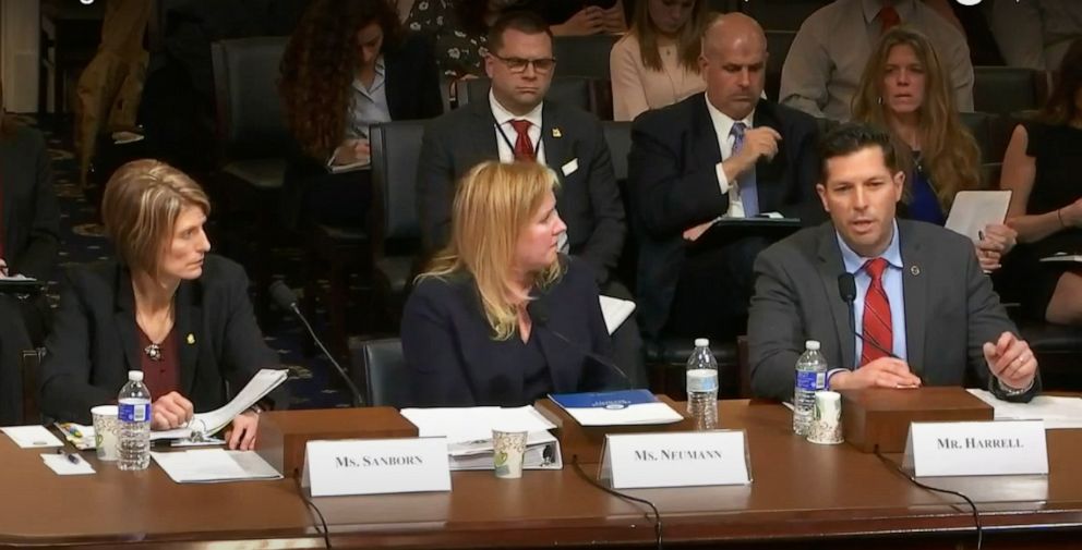 PHOTO: Senior officials from the FBI and DHS, including DHS assistant director for infrastructure protection Brian Harrell, testify during a House hearing titled, "Confronting the Rise in Anti-Semitic Domestic Terrorism," Feb. 26, 2020.