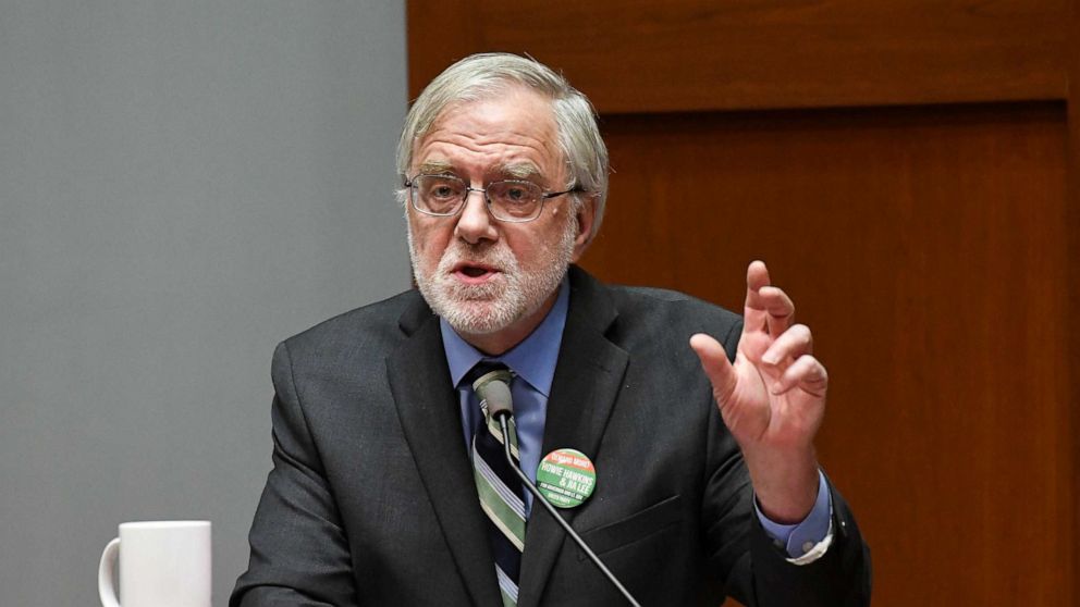 PHOTO: Green Party gubernatorial candidate, Howie Hawkins, takes part in a debate sponsored by the League of Women Voters at The College of Saint Rose in Albany, N.Y., Nov. 1, 2018.