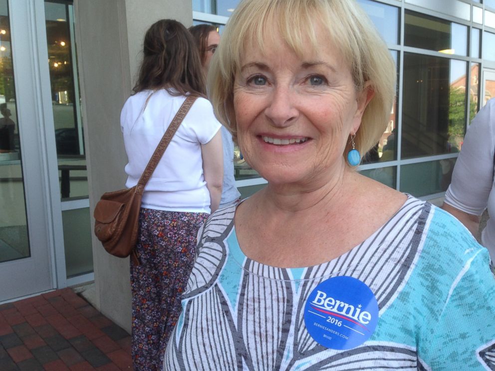 PHOTO: Jackie Curley, a retired dance teacher from Falmouth, Maine says Sanders is the only candidate she can get exited about.
