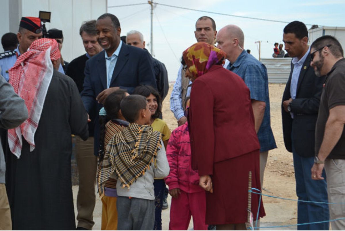 PHOTO: Ben Carson meeting with medical professionals, humanitarian workers, government officials and refugees in Jordan.
