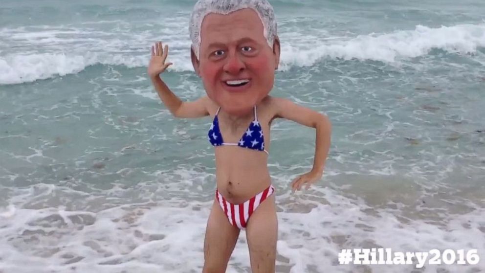 PHOTO: An actor dressed as BIll Clinton appears in a video posted online as a part of a grassroots campaign. 