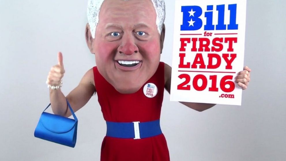 An actor dressed as BIll Clinton appears in a video posted online as a part of a grassroots campaign. 