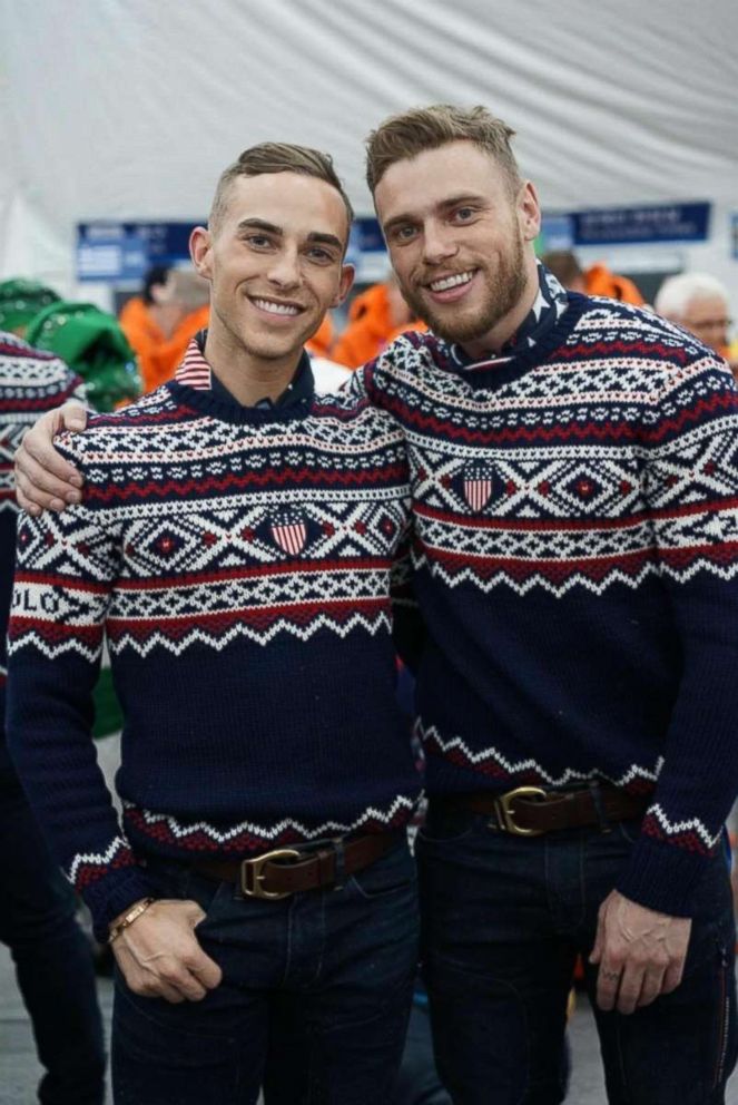 PHOTO: U.S. Winter Olympian Gus Kenworthy (right) tweeted this photo of himself with fellow openly gay Olympian Adam Rippon on Feb. 9, 2018.