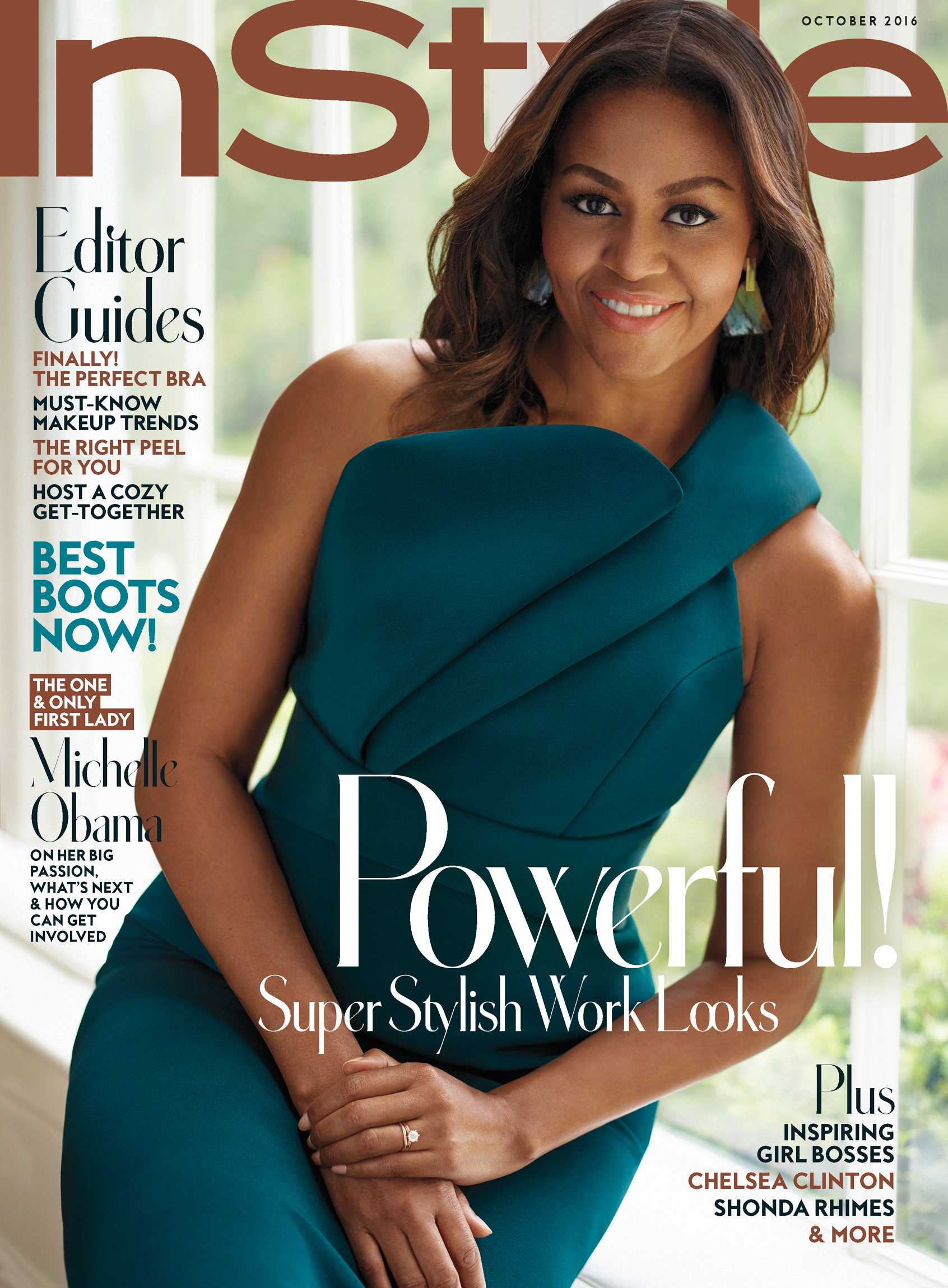 PHOTO: First Lady Michelle Obama on the October 2016 issue of InStyle magazine.