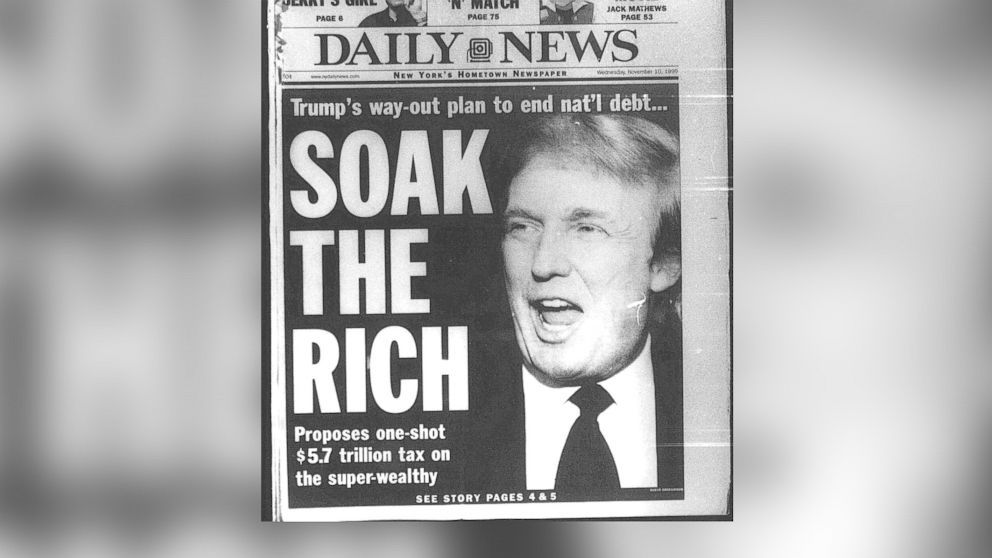 PHOTO: Donald Trump appears on the cover of the New York Daily News on Nov. 10, 1999.