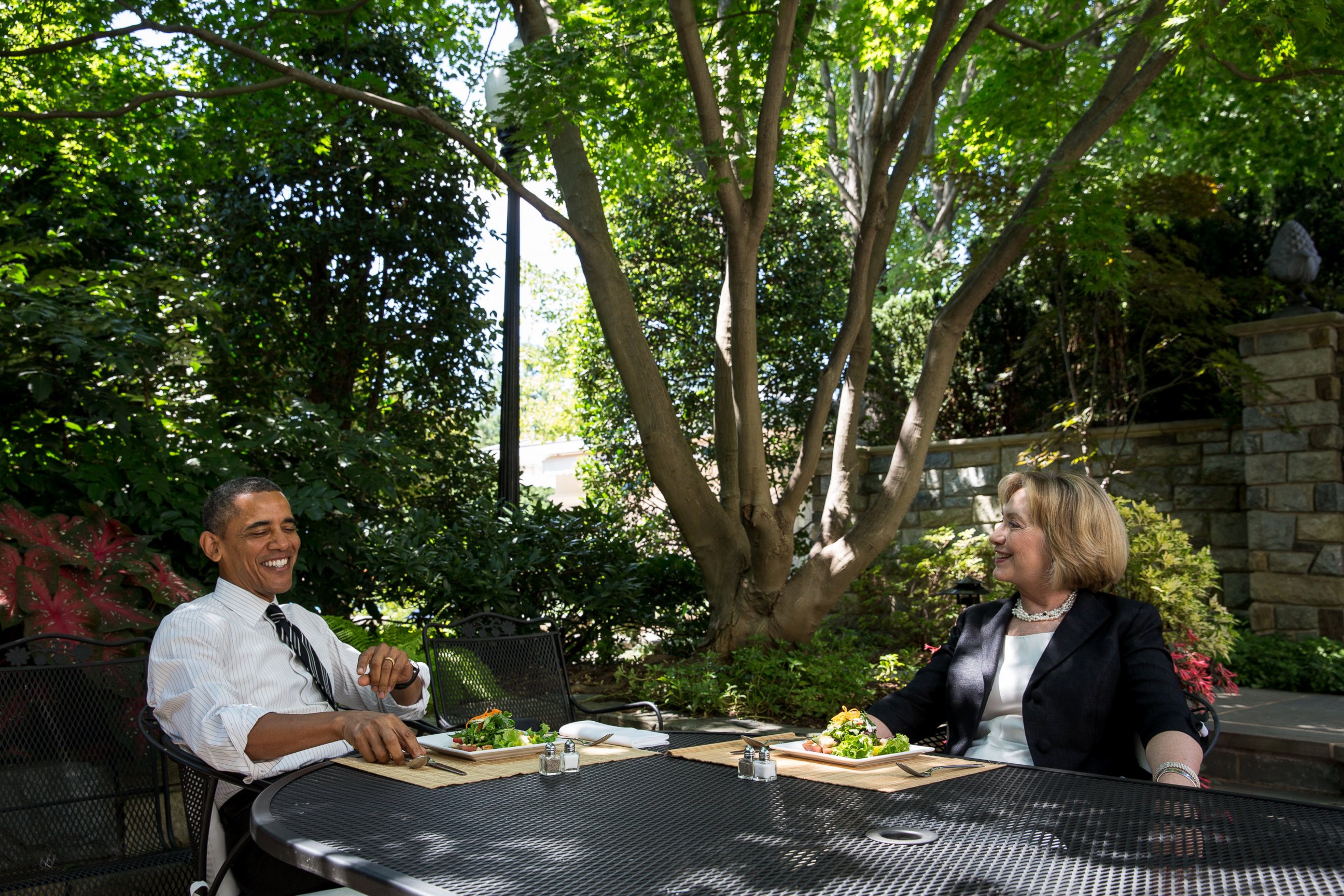 PHOTO: Barack Obama, left, and Hillary Rodham Clinton, right, are pictured at the White House on July 29, 2013 in Washington, D.C.