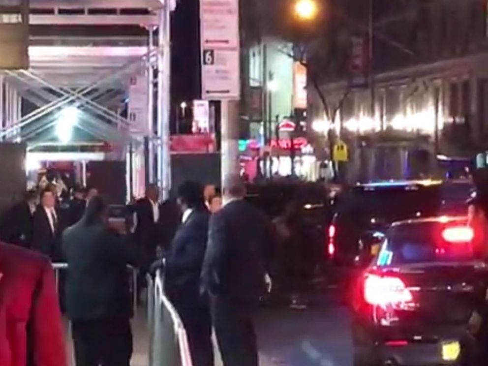 PHOTO: Barack Obama leaves the American Airlines Theatre in New York City after seeing The Price with daughter Malia on February 24, 2017.