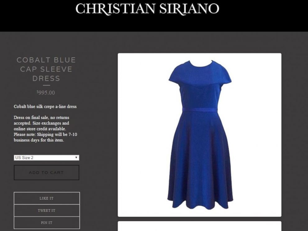 PHOTO: Here, Christian Siriano sells a dress similar to the one he designed for First Lady Michelle Obama's DNC appearance on July 25, 2016.