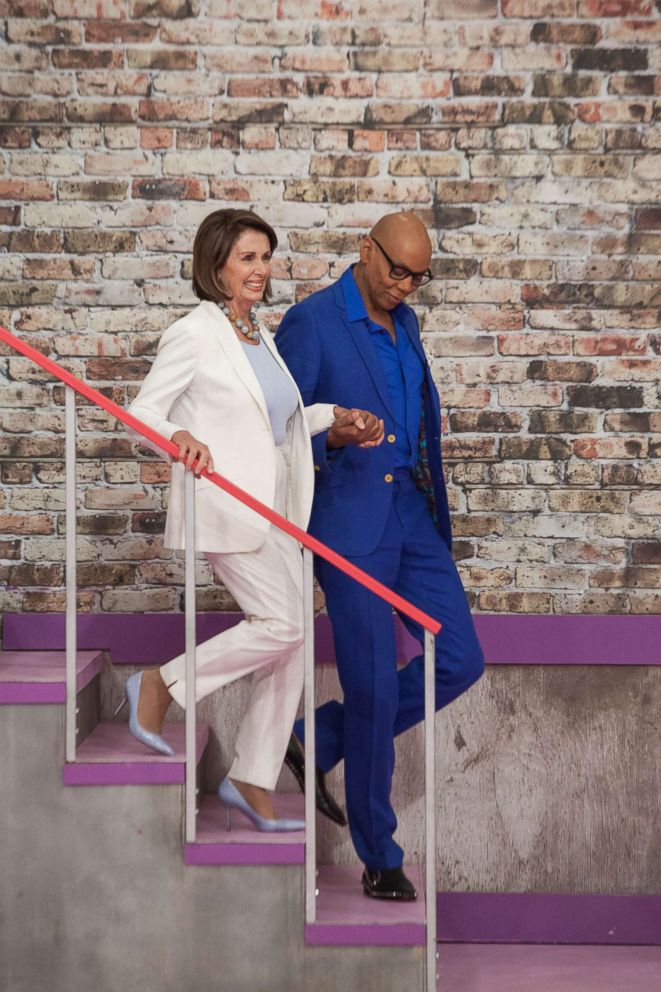 PHOTO: House Democratic leader Nancy Pelosi with RuPaul on the March 8, 2018 episode of VH1's "RuPaul's Drag Race All Stars."