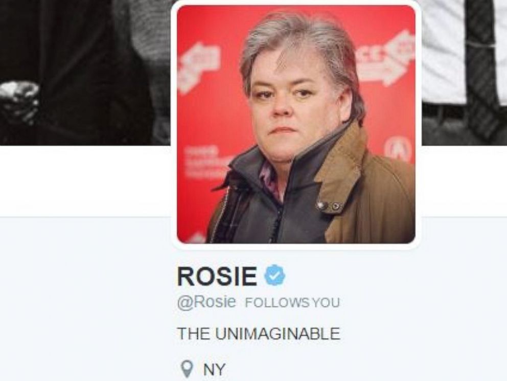 PHOTO: Rosie ODonnell modified her Twitter avatar on February 9. 2017, so she appears to look like Steve Bannon, whom shes been lobbying to spoof on Saturday Night Live.