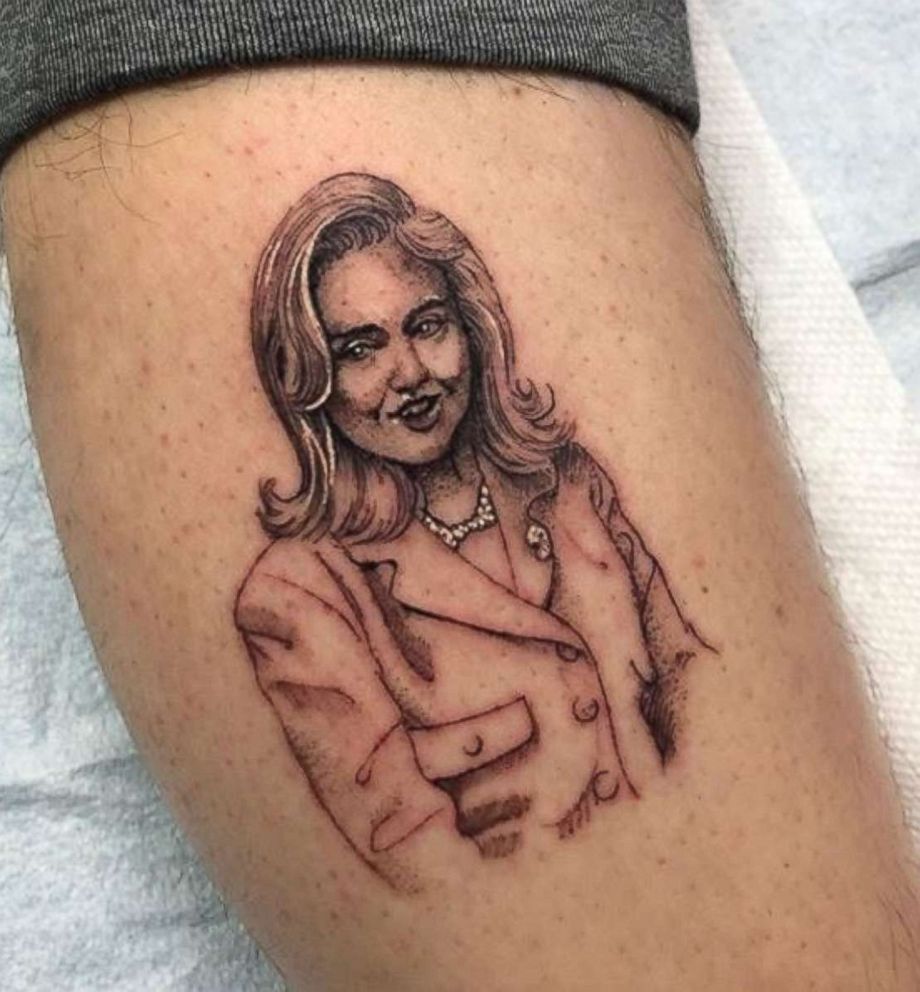 PHOTO: "Saturday Night Live" cast member Pete Davidson posted this photo on Instagram on December 15, 2017, of his Hillary Clinton tattoo. 