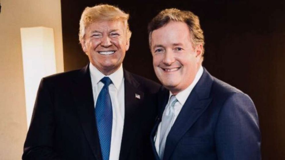 PHOTO: Piers Morgan and President Donald Trump in a photo tweeted by Morgan Jan. 28, 2018, to promote his ITV interview with the president.