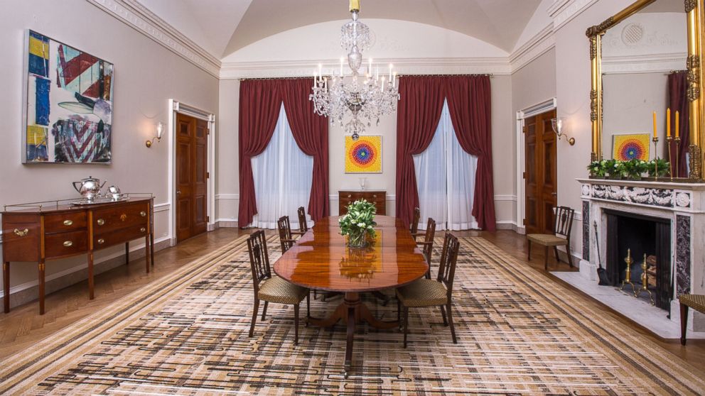 The Old Family Dining Room of the White House is pictured on Feb. 9, 2015. The room opens to public view for the first time in White House history on Feb. 10, 2015. 