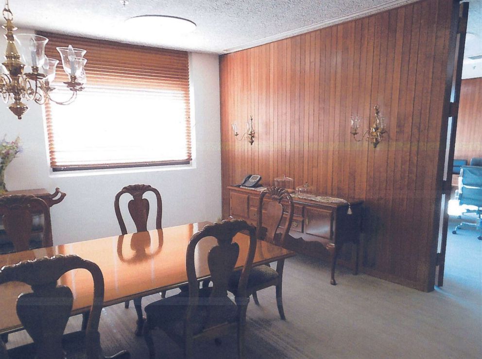 PHOTO: A photo in documents provided by HUD to ABC News shows the table and chairs in a dining room adjacent to Sec. Ben Carson's office.