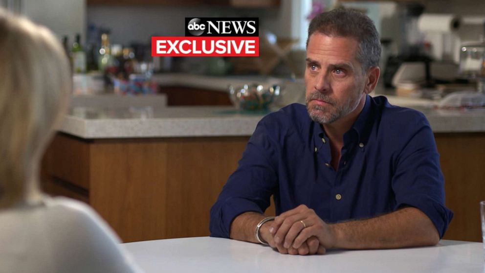 PHOTO: Hunter Biden talks with ABC's Amy Robach, October 2019.