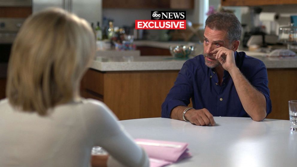 PHOTO: Hunter Biden talks with ABC's Amy Robach, October 2019.