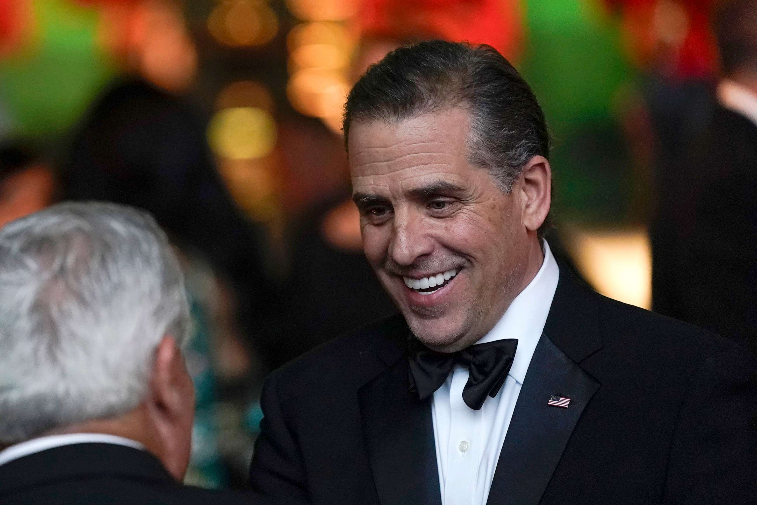 PHOTO: Hunter Biden talks with guests before President Joe Biden offers a toast during a State Dinner for India's Prime Minister Narendra Modi at the White House in Washington, June 22, 2023.