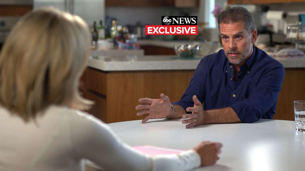 PHOTO: Hunter Biden speaks with ABC's Amy Robach, October 2019.