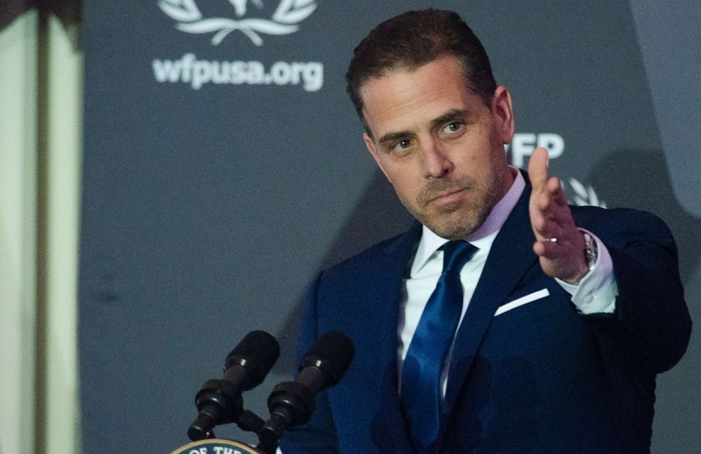 PHOTO: Hunter Biden speaks during the World Food Program USA's 2016 McGovern-Dole Leadership Award Ceremony  at the Organization of American States on April 12, 2016, in Washington.