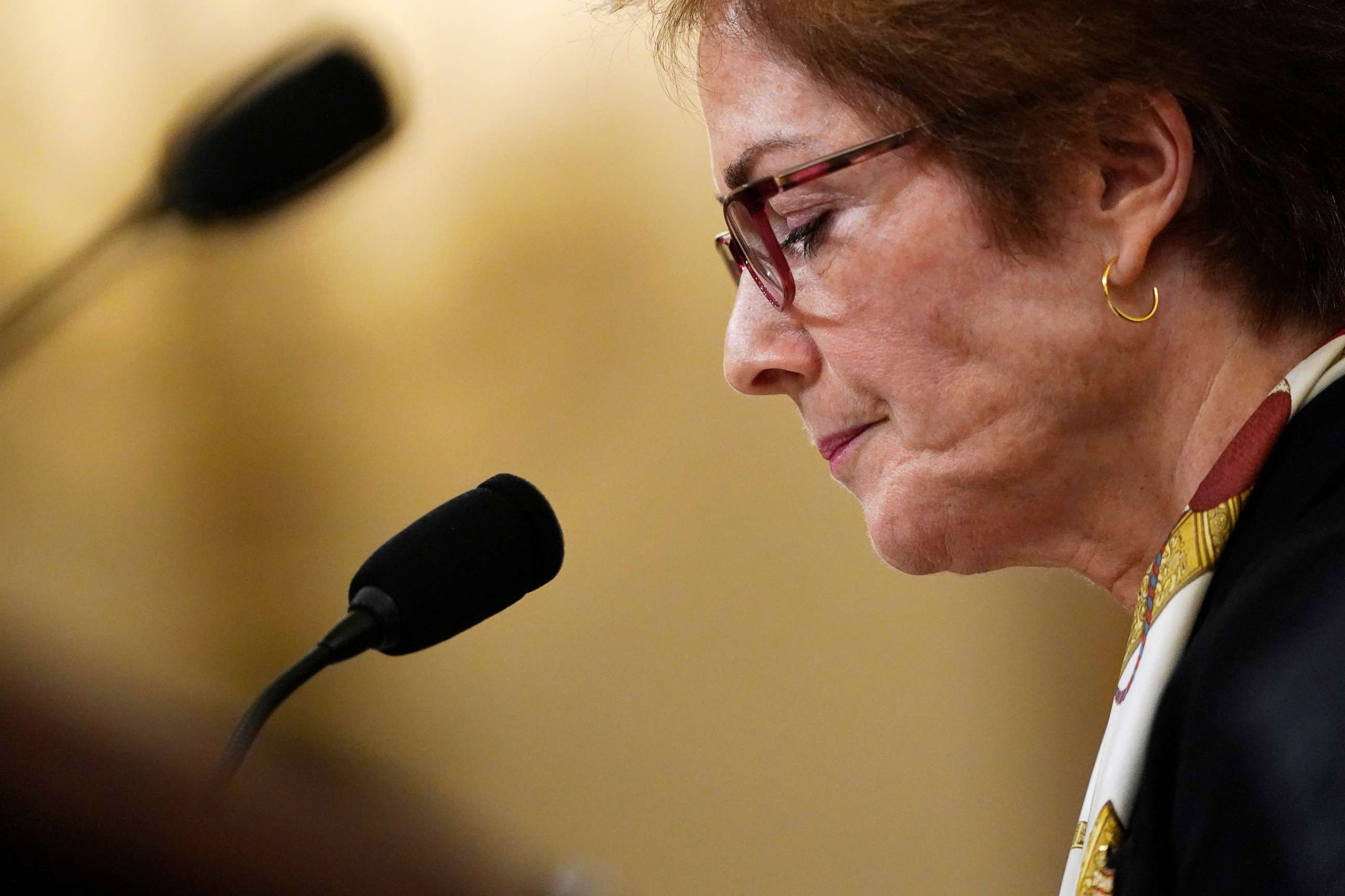 PHOTO: Former Ambassador to Ukraine Marie Yovanovitch testifies before the House Intelligence Committee in the Longworth House Office Building on Capitol Hill, Nov. 15, 2019, in Washington.