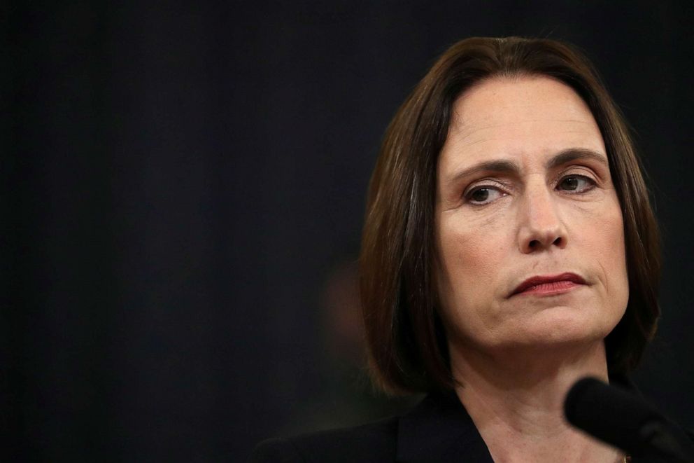 PHOTO: Fiona Hill, former senior director for Europe and Russia on the National Security Council, testifies as part of the impeachment inquiry into President Donald Trump on Capitol Hill in Washington, Nov. 21, 2019.