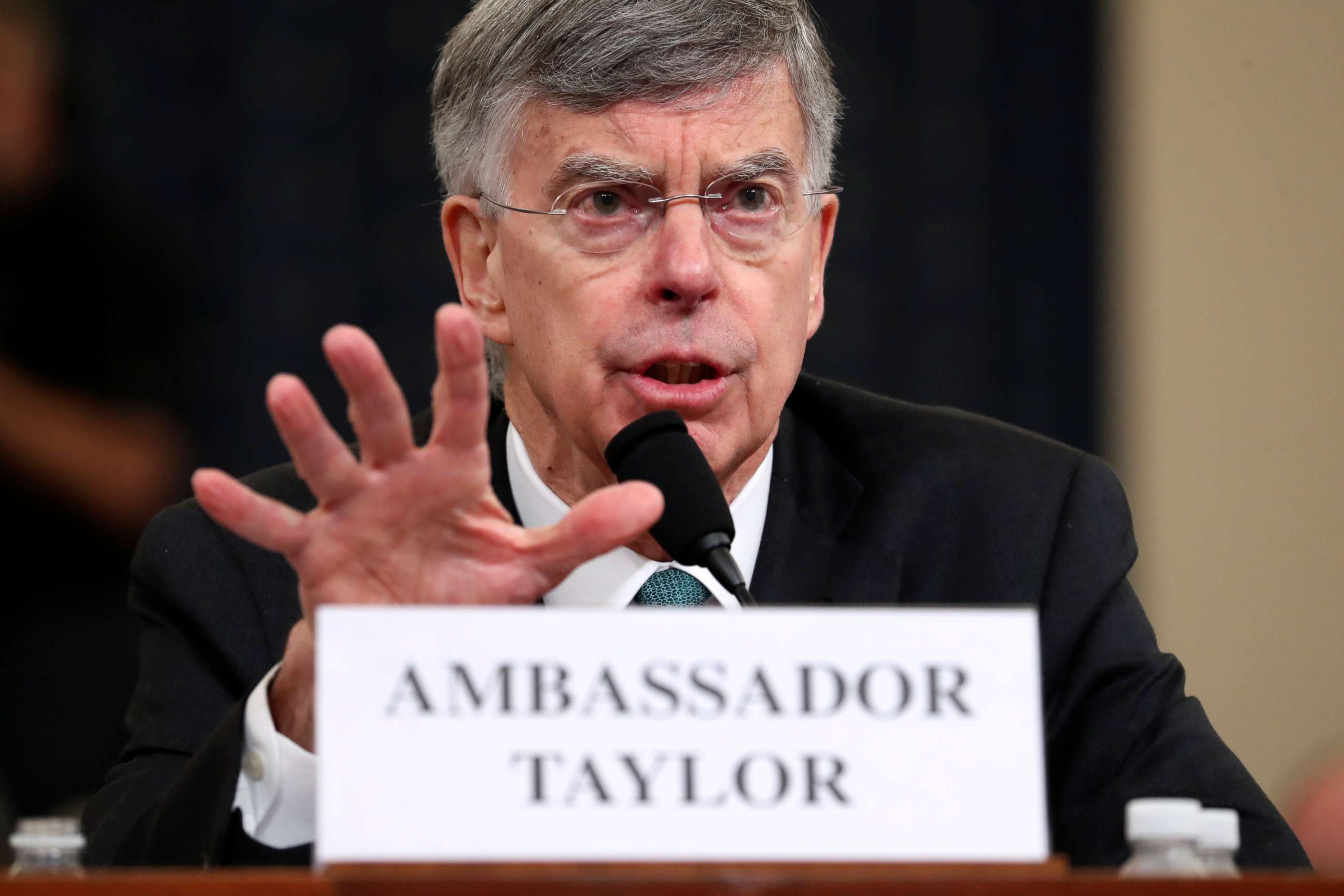 PHOTO: Top U.S. diplomat in Ukraine William Taylor testifies before the House Intelligence Committee on Capitol Hill in Washington, Nov. 13, 2019.