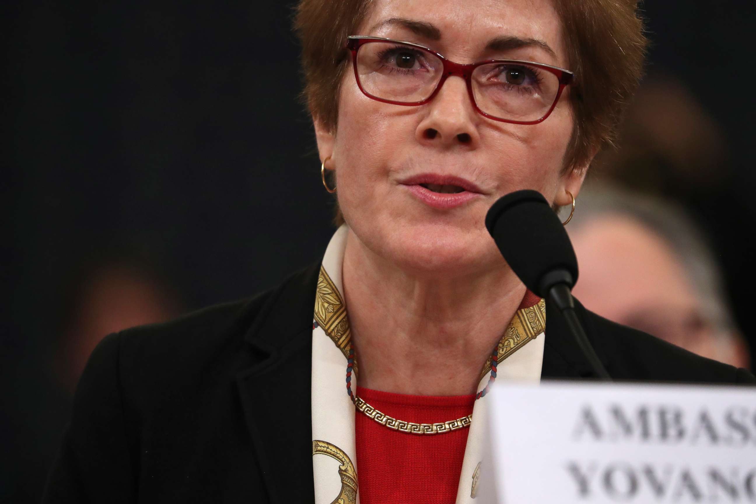 PHOTO: Former U.S. Ambassador to Ukraine Marie Yovanovitch testifies before the House Intelligence Committee on Capitol Hill in Washington, Nov. 15, 2019.