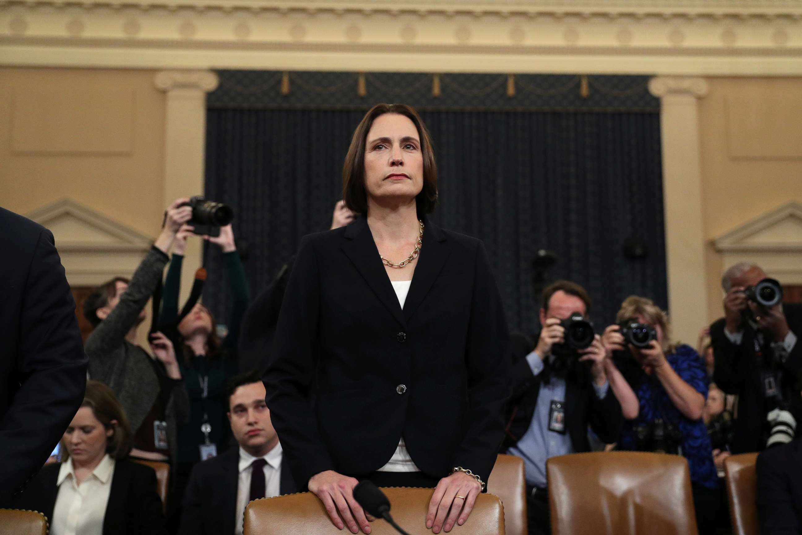 PHOTO: Fiona Hill, former senior director for Europe and Russia on the National Security Council before she testify to a House Intelligence Committee hearing in Washington, D.C., Nov. 21, 2019.