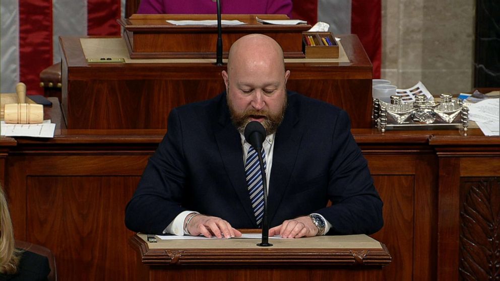 PHOTO: House Clerk Joe Novotny reads the articles of impeachment against President Donald Trump in the U.S. Capitol in Washington, Dec. 18, 2019.