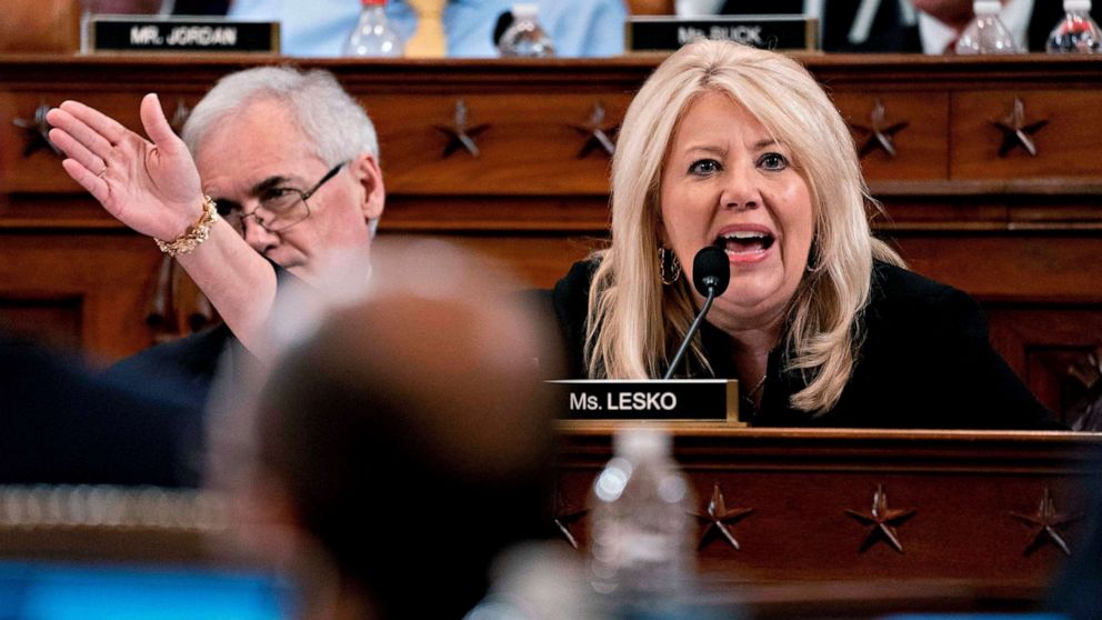 PHOTO: Republican Representative Debbie Lesko speaks during the House Judiciary Committee's markup of House Resolution 755, Articles of Impeachment Against President Donald Trump, on Capitol Hill in Washington, D.C., Dec. 12, 2019. 