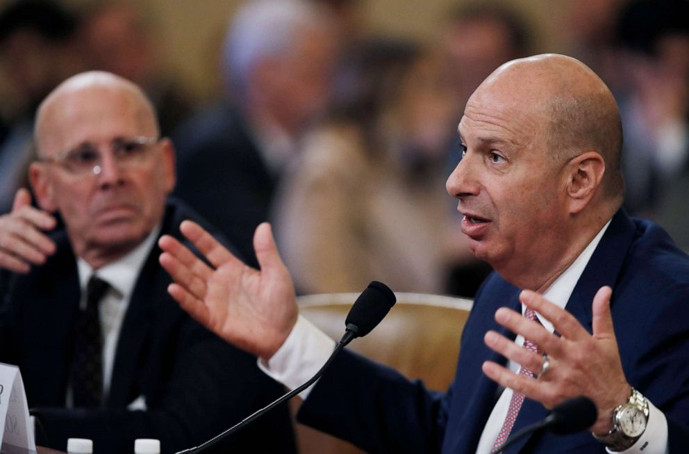 PHOTO: U.S. Ambassador to the European Union Gordon Sondland testifies before the House Intelligence Committee on Capitol Hill in Washington, D.C., Nov. 20, 2019, during a public impeachment hearing.