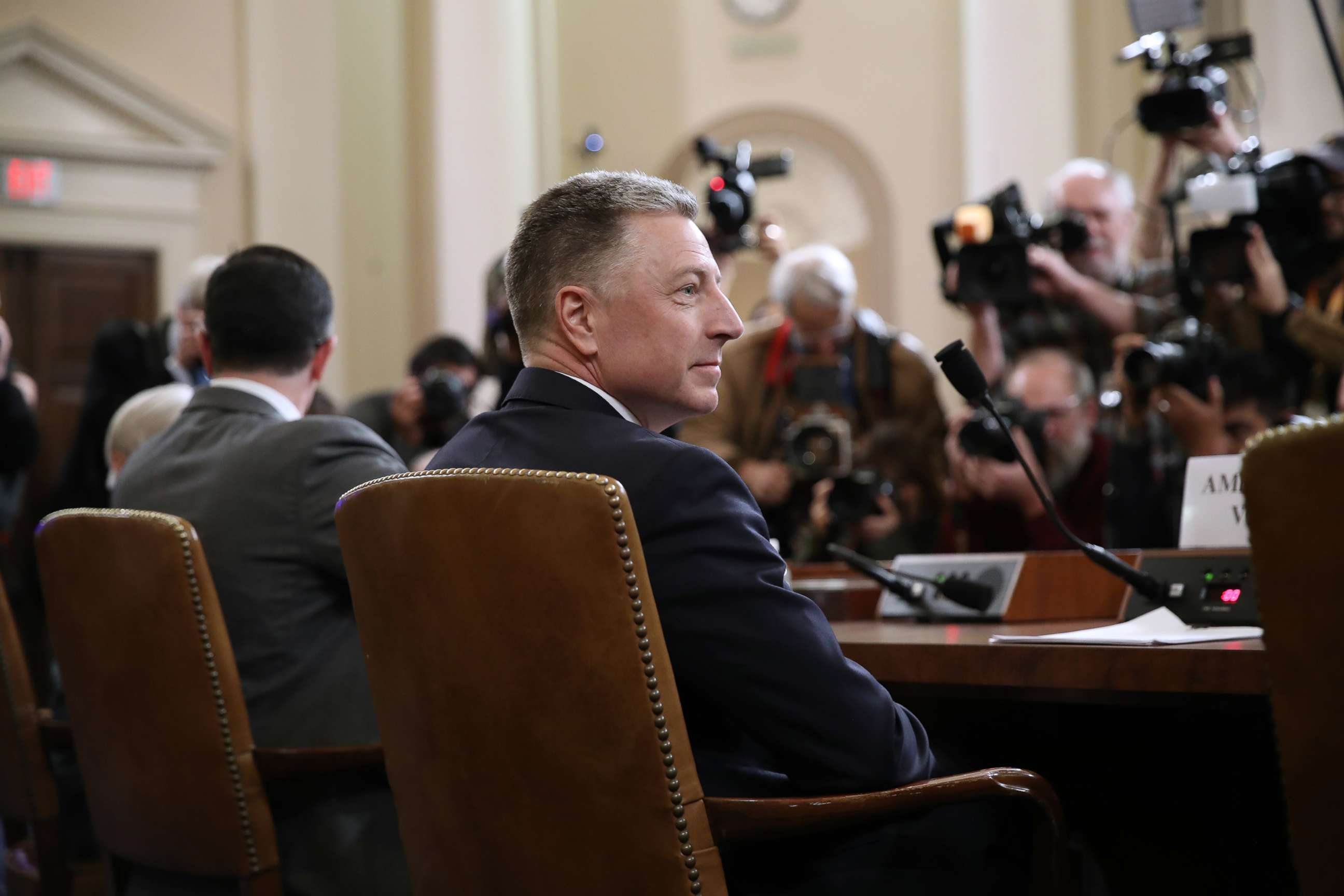 PHOTO: Former State Department special envoy to Ukraine Kurt Volker waits to testify before the House Intelligence Committee on Capitol Hill, Nov. 19, 2019.