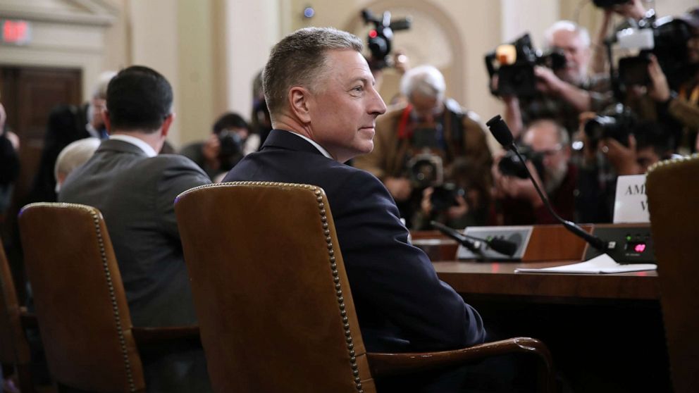 PHOTO: Former State Department special envoy to Ukraine Kurt Volker waits to testify before the House Intelligence Committee on Capitol Hill, Nov. 19, 2019.
