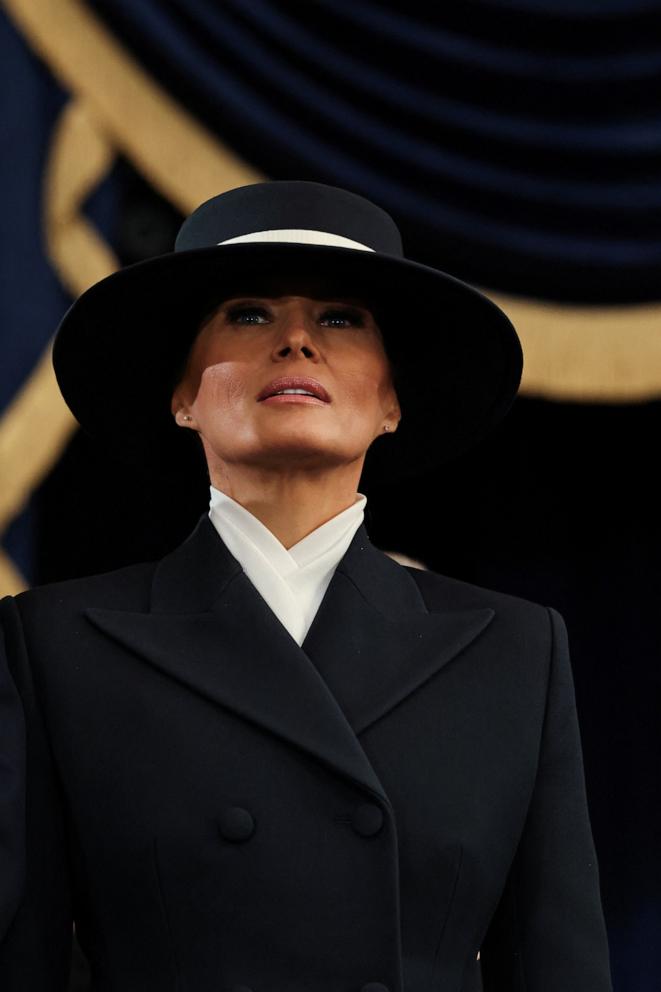 PHOTO: Melania Trump attends the inauguration of President-elect Donald Trump in the Rotunda of the U.S. Capitol on Jan. 20, 2025 in Washington, DC. 