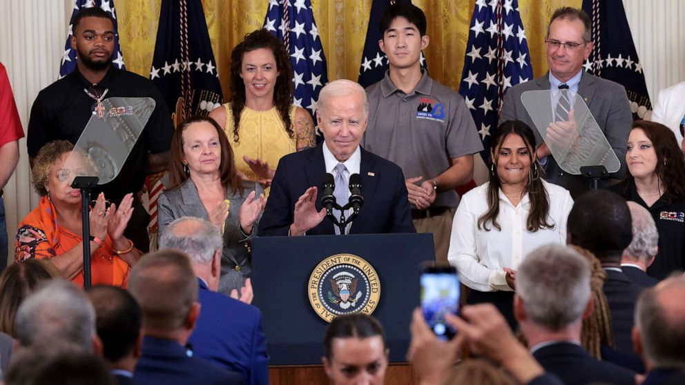 Biden takes victory lap on Inflation Reduction Act amid 2024