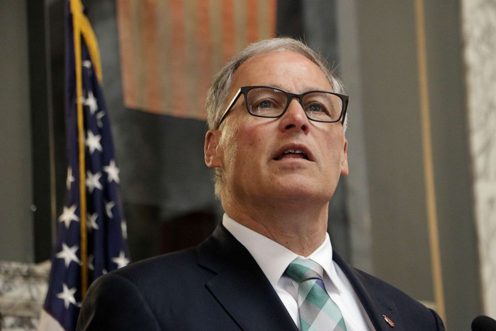 PHOTO: Washington Gov. Jay Inslee speaks in Olympia, Wash., May 13, 2019.