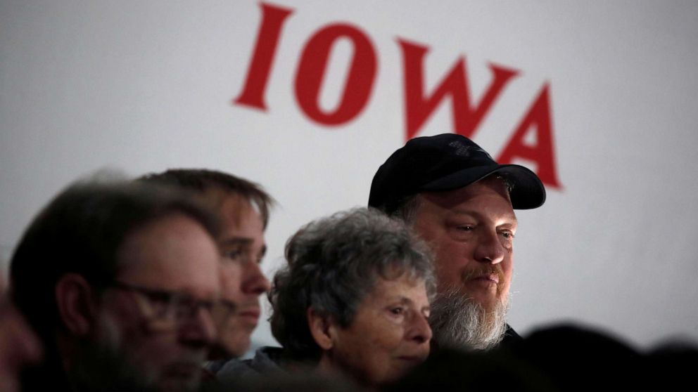 PHOTO: Local residents attend a campaign event in Council Bluffs, Iowa, Jan. 29, 2020. 