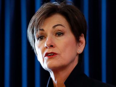 PHOTO: Iowa Gov. Kim Reynolds speaks during a news conference in Des Moines, Iowa, Jan. 8, 2018.